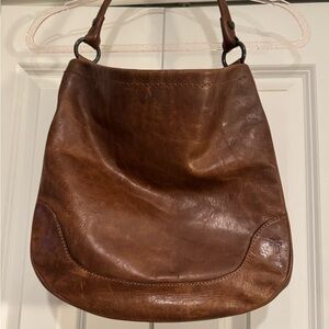 Frye Rich Brown Leather Hobo Bag
